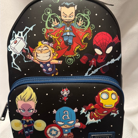 Loungefly Marvel Skottie Young Chibi Group Mini Backpack - Picture 2 of 7